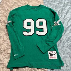 Philadelphia Eagles Mitchell And Mess Jerome Brown Long Sleeve “Jersey”- Size M